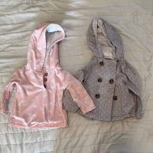 Carter's Pink and Gray Kids Raincoats